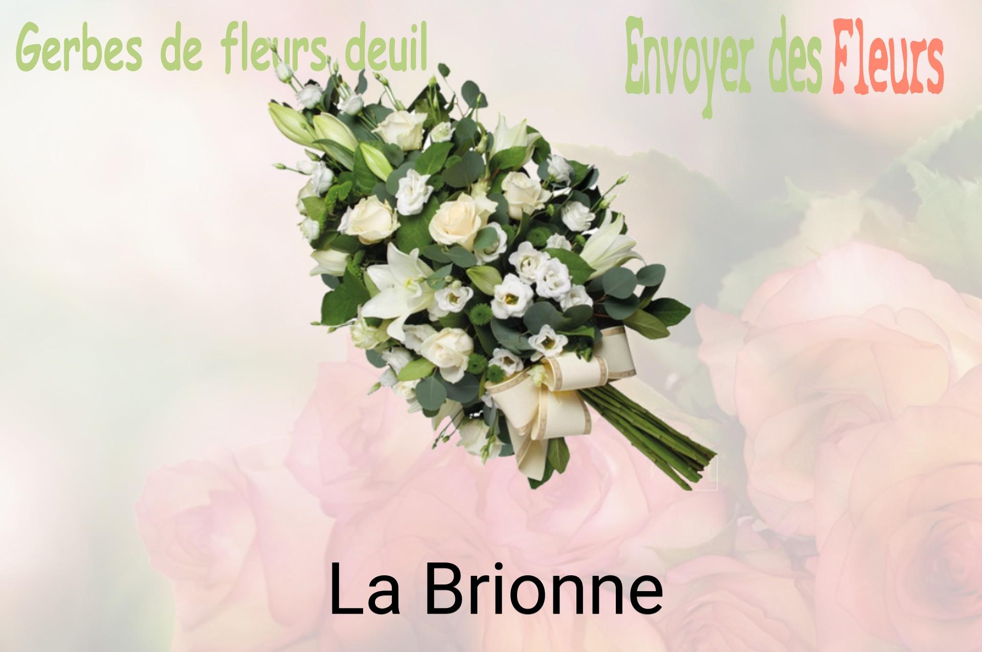 Gerbe de fleurs de deuil livrée à La Brionne